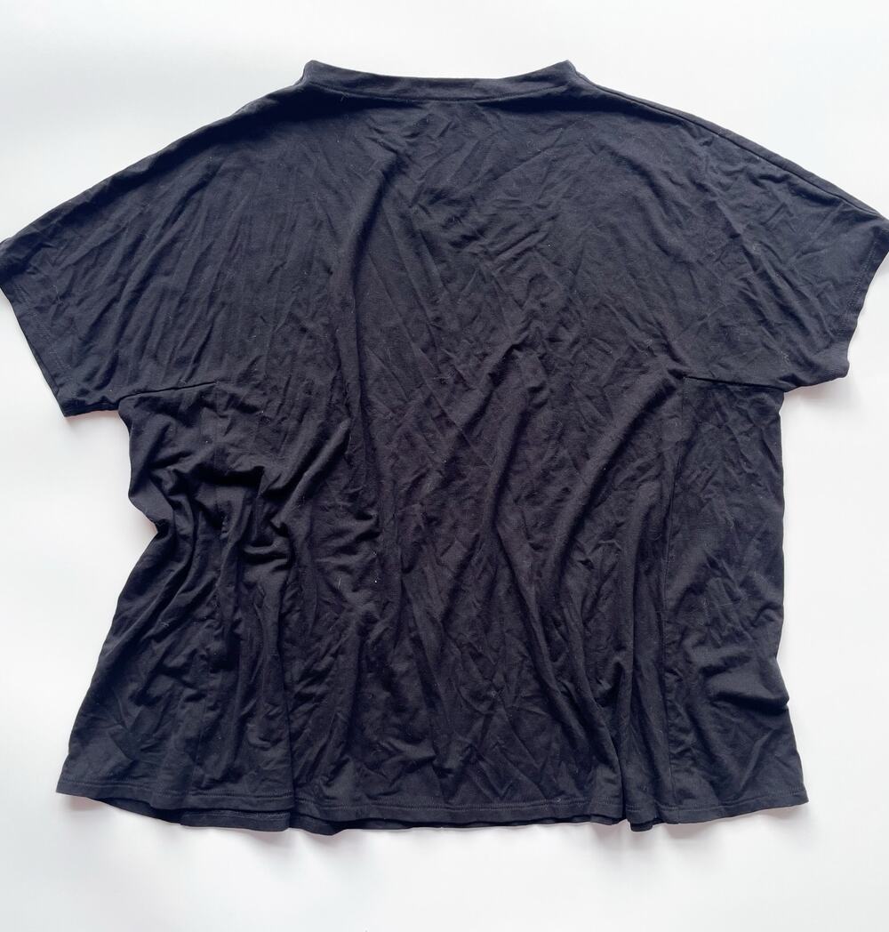 Eileen Fisher Black Loose Fit T-shirt Size Medium
